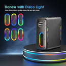 Karaoke Machine with Two Wireless Microphones, Powerful Portable Bluetooth Speaker for Adults & Kids, PA System with 2 Voice Mode, LED Lights, Supports BT/TWS/AUX/USB/TF for Party (Black+Sliver) by TinyTreasures Baby Boutique
