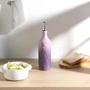 Sweejar Large Olive Oil Dispenser Bottle with Spout, 24 Oz Ceramic Dispenser for Kitchen, Relief Opaque Cruet, Container for Cooking, EVOO, Avocado Oil, Vinegar, Pack of 1(GradientPurple) by CozyNest Decor