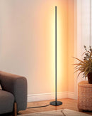 Modern Floor Lamps for Living Room, 56" LED Black Corner Lights with Remote, Dimmable, Floor Standing Lamp for Bedroom Home Office by CozyNest Decor