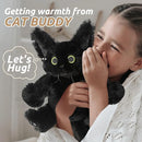 Cuckool Black Cat Stuffed Animals, Microwavable Stuffed Animals Heating Pad for Cramps, Pain Stress Relief, Heatable & Coolable Lavender Scented Cat Plush Toys for Anxiety, Women & Kids Bedtime by TinyTreasures Baby Boutique