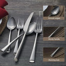 Alata Bailey 20-Piece Forged Stainless Steel Flatware Set Cutlery Set,Service for 4,Matte Satin Finish,Dishwasher Safe… by CozyNest Decor