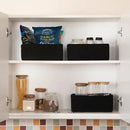 3 Pack Small Storage Baskets for Organizing, Cute Woven Decorative Gift Baskets for Shelves, Mini Closet Organizer Bins with Handles, 11.81''Lx7.87''Wx4.72''H-Black by CozyNest Decor