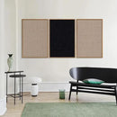 Tinonedraw Mid Century Modern Framed Canvas Wall Art Set of 3, Neutral Abstract Art Prints, Black and Brown Geometric Minimalist Wall Decor for Living Room Bedroom Office Dining Room 16"x24"x3 by CozyNest Decor