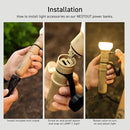 ELECOM NESTOUT Outdoor Camping LED Panel Flashlight w/ Mini Tripod, Dimmable USB Powered LED Light, IP44 Water Dust Resistant, 30-1000 Lumen, Portable Lantern for NESTOUT Power Bank, Beige (Flash-1) by CozyNest Decor