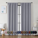 Simplebrand Ava Silver Grey Blackout Curtains for Bedroom, 72 Inch Length 2 Panels, Privacy Thermal Insulated Rod Pocket Window Curtains for Patio French Door, W40 x L72 Inch by TinyTreasures Baby Boutique