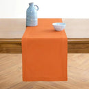 Solino Home Persimmon Orange Table Runner 144 Inches Long - 100% Pure Linen Extra Long Table Runner 14 x 144 Inch for Fall, Autumn, Halloween, Thanksgiving - Fete by CozyNest Decor