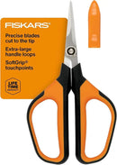 Fiskars Comfort Loop Micro-Tip Pruning Snips - 7" Garden Shears with Sheath and Extra Large SoftGrip Handle - Yard and Garden Tools - Orange/Black by GreenHaven Gardens