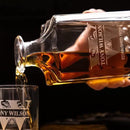 Gifts Inscribed Custom Whiskey Decanter Bottle (750 ml) - Personalized Glass Liquor Decanter Set - Customized Glassware - Engraved Whisky Glassware Gift for Wedding, Groomsman, Anniversary, Birthday by CozyNest Decor