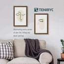 11x17 Picture Frame 3 Pack - Brown Woodgrain, Wood Photo Frame, HD Tempered Glass, Wall Gallery Poster Frame