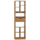 71inch Tall Freestanding Bookcase with Drawer 10-Cube Storage Organizer by LJGDeals
