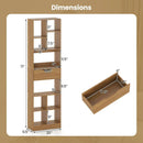 71inch Tall Freestanding Bookcase with Drawer 10-Cube Storage Organizer by LJGDeals