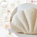 Seashell Throw Pillows, Shell Shaped Throw Pillows, 18 Inch Soft Home Decorative Pillow Plush Cushion for Bed Couch Living Sofa Room Decor Accent Throw Pillow (Beige 18Inch) by CozyNest Decor