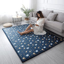 Loartee Coral Velvet Area Rug - 1" Thick Memory Foam Baby Play Mat, Washable Toddler Carpet, Home Decor for Living Room, Nursery, Kids Bedroom, Starry Blue, 4'3"x6'3" by TinyTreasures Baby Boutique
