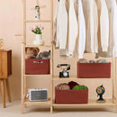 Large Storage Baskets for Shelves, Closet Organizers Bins for Clothes Blanket Towels, Baby Nursery, Toy Baskets Box, Woven Rope Baskets, 17 x 13 x 7.5”, 3 Packs Oxide Red by CozyNest Decor
