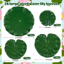 28 Pcs Realistic Lily Pads Leaves for Ponds, 4 Kinds Artificial Floating Foam Lotus Leaves, Water Lily Pads Foliage Pond Decor for Pond Pool Koi Fish Patio Aquarium by GreenHaven Gardens