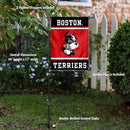 College Flags & Banners Co. Boston Terriers Garden Flag with Stand Holder by GreenHaven Gardens