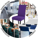 JQinHome Dining Chair Slipcover, High Stretch Removable Washable Chair Seat Protector Cover Set of 2,Chair Covers for Dining Room, Kitchen,Home Party,Wedding Ceremony(Purple, 2PC) by CozyNest Decor
