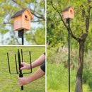 ERYTLLY Bird House Pole Mount Kit 96 Inch - Adjustable Hummingbird Bird Feeder Post Support Rod Universal Stand Set with 5 Prongs for Outdoor, Yard, Garden Decor, Black by GreenHaven Gardens