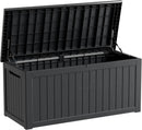 270 Gallon Waterproof Large Resin Deck Box Indoor/Outdoor Lockable Storage Container and Seating for Garden, Pool, and Patio (270 Gallon, Black) by GreenHaven Gardens