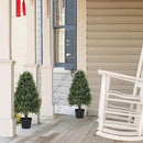 30" Boxwood Topiary Trees Artificial Outdoor Set of 2, UV Resistant Faux Plants for Front Porch Planters, Realistic Cone-Shaped Fake Bushes & Shrubs, 2.5ft Evergreen Decoration by GreenHaven Gardens