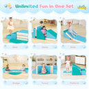 Lischwert Foam Climbing Blocks for Toddlers 1-3, 5pcs Foldable Soft Play Set with Crawling Exploration Toys - Indoor Infant Safe Blocks for Baby Gym & Toddler Playground - Blue by TinyTreasures Baby Boutique