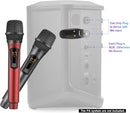 Aveek Wireless Microphone for Karaoke, 2.4GHz Rechargeable Karaoke Microphone(Work 10hs), for Speaker, Karaoke Machine,Church, Speech, Wedding, Party Singing, Grey&Red, 2 Packs by TinyTreasures Baby Boutique