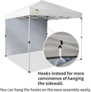 CROWN SHADES 8x8 Pop Up Canopy with 1 Side Wall - Beach Tent with One Push Setup - Outdoor Sun Shade for Events, Parties, Camping - Gazebo with STO-N-Go Cover Bag (White) by GreenHaven Gardens