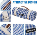 G GOOD GAIN Picnic Outdoor Blankets Waterproof Large - Beach Mat Sand Free Foldable with Carry Strap | Portable Camping Blanket | Park Blanket for Grass Park, Hiking, Travel, Concerts, Indoor (Blue) by TinyTreasures Baby Boutique