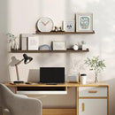 Floating Shelves for Wall, Picture Ledge Shelf 24 Inch Solid Wood Set of 2, Rustic Wall Shelves with Lip, Kids Bookshelf, Photo & Picture Live Edge Floating Shelves for Bedroom, Living Room, Kitchen by CozyNest Decor