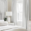 MIULEE Linen Textured Curtains Solid 100% Blackout for Bedroom Thermal Insulated Heathered White Grommet Room Darkening Curtains & Drapes Luxury Decor for Living Room Nursery 52 x 72 Inch (2 Panels) by TinyTreasures Baby Boutique