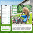Smart 3-in-1 Soil Moisture/Temperature/Fertility Meter for Outdoor Plant, Soil Test Kit for Garden/Farming/Lawn, GreenVation Digital Soil Sensor with Tuya/Smart Life APP Push Notification by GreenHaven Gardens