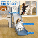 XJD 8 in 1 Toddler Slide Set, Kids Slide for Toddlers Age 1+, Toddler Climber Slide PlaySet with Basketball Hoop and Ball,Outdoor Indoor Playground for Toddlers 1-3 (Blue Gley, 8 in 1) by TinyTreasures Baby Boutique