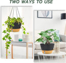 ZMTECH 12 Inch Hanging Planters for Indoor, 2 Pack Self Watering Plant Pot for Outdoor Garden Porch, Large Hanging Baskets with Visible Water Level and Chain(12Inch, Gray) by GreenHaven Gardens