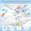 Sleeping Bear Monthly Baby Milestone Blanket Bear Star Balloon Flannel Blanket Boy Newborn Infant Swaddle Growth Baby Frame for Boys Girls Nursery (Blue) by TinyTreasures Baby Boutique