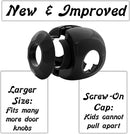 Black - Door knob Baby Safety Cover - 5 Pack - Deter Little Kids from Opening Doors with A Child Proof Door Handle Lock - Driddle by TinyTreasures Baby Boutique