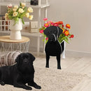 Black Labrador Dog Planter Plant Pots,Cute Garden Dog Flower Planter,Large Dog Planters Birthday Gifts for Women,Office,Indoor/Outdoor Decor(9.84 * 7.87 * 17in) by GreenHaven Gardens