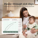 Momcozy BreezyClear™ 2-in-1 Electric Nasal Aspirator with Spray, Nasal Aspirator for Baby, 65kPa Nose Sucker with 4 Adjustable Suction Levels,Portable Electric Nose Cleaner,Light & Music Soothing by TinyTreasures Baby Boutique