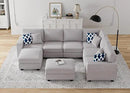 L Lengend Vansen Modular Sectional Sofa U Shaped Couch with Ottoman Modern Reversible Corner Sectional Couch for Living Room (Light Grey, U Shaped Sofa-3) by CozyNest Decor