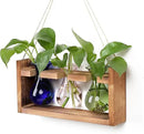 Plant Propagation Station Plant Terrarium Unique Birthday Gifts for Women Plant Lovers Home Office Decor Planter with Wooden Stand - 3 Bulb Glass Vase by GreenHaven Gardens