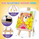 ESRICH 5 Set Mini Acrylic Paint Set,Minis Canvas Painting Kit,St. Patrick's Party Gifts,4 * 4in Canvas with Easel,Acrylic Paints,Brush,Palette,Mini Easel with Canvas for Kids Adults Painting Party by TinyTreasures Baby Boutique