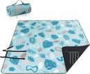 PY SUPER MODE Extra Large Waterproof Picnic Blankets 83x79 Inches - 5 Layer Outdoor Picnic Mat for Beach Camping Park Lawn, Windproof Anchor System with Stakes, Foldable Blue&Green by TinyTreasures Baby Boutique