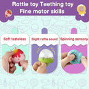 LiKee Strong Suction Cup Fidget Rotating Sensory Bath Toys for Baby 12 18 Months Airplane Car Travel Table & Window Toys for 1 2 Years Old Toddler Boys and Girls (Candy) by TinyTreasures Baby Boutique