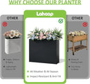 Planter Box Outdoor 38"W x 10.2"D x 30"H- Tall Rectangular Planters for Outdoor Patio/Porch, All-Weather with Anti-dumping Kit, Durable Galvanized Steel, Modern Design for Plants, Flower,Garden by CozyNest Decor