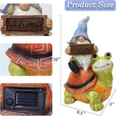 Welcome Solar Gnome Clearance Riding Turtle Statue for Garden Decor - Solar Outdoor Christmas Statue Sculpture Home and Garden Decor for Patio,Yard,Balcony Ornament,Turtle Figurine Light Gifts by GreenHaven Gardens