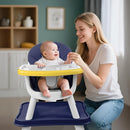 4 in 1 Baby High Chair, Toddler Chair with Removable Tray, Convertible High Chairs for Babies and Toddlers, Kids Learning Table, Building Block Table, Dining Booster Seat with Safety Harness, Blue by TinyTreasures Baby Boutique