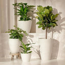 LA JOLIE MUSE 10 Inch Hanging Planters for Indoor Plants, Outdoor Garden Planter Pots, White, Honeycomb, Set of 2 by CozyNest Decor