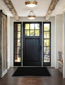 Yimobra Front Door Mat Outdoor Indoor Entrance, 100% Waterproof All-Season All Weather Doormat, Welcome Matt Outside Entry, Non Slip, Low Profile, Heavy Duty Patio Porch Floor Mats,47 x 32,Black by CozyNest Decor