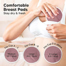 Organic Nursing Pads - 14 Washable Viscose Derived from Bamboo Breastfeeding Pads, Wash Bag, Reusable Breast Pads for Breastfeeding, Nipple Pads for Breastfeeding Essentials(Plum, L 4.8") by TinyTreasures Baby Boutique