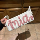 Personalized Baby Name Basket, Custom Woven Baby Shower Gift Basket with Cotton Rope Handle Baby Diaper Nursery Shelf Storage Basket Bin for Kids' Bedroom (Style 1) by TinyTreasures Baby Boutique