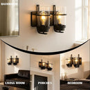 Bathroom Vanity Light Fixtures,2 Light Bathroom Vanity Lights,Black Farmhouse Sconce Over Mirror(Bulbs not Included) by CozyNest Decor